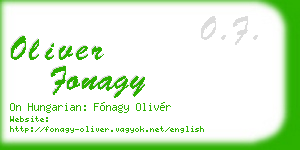 oliver fonagy business card
